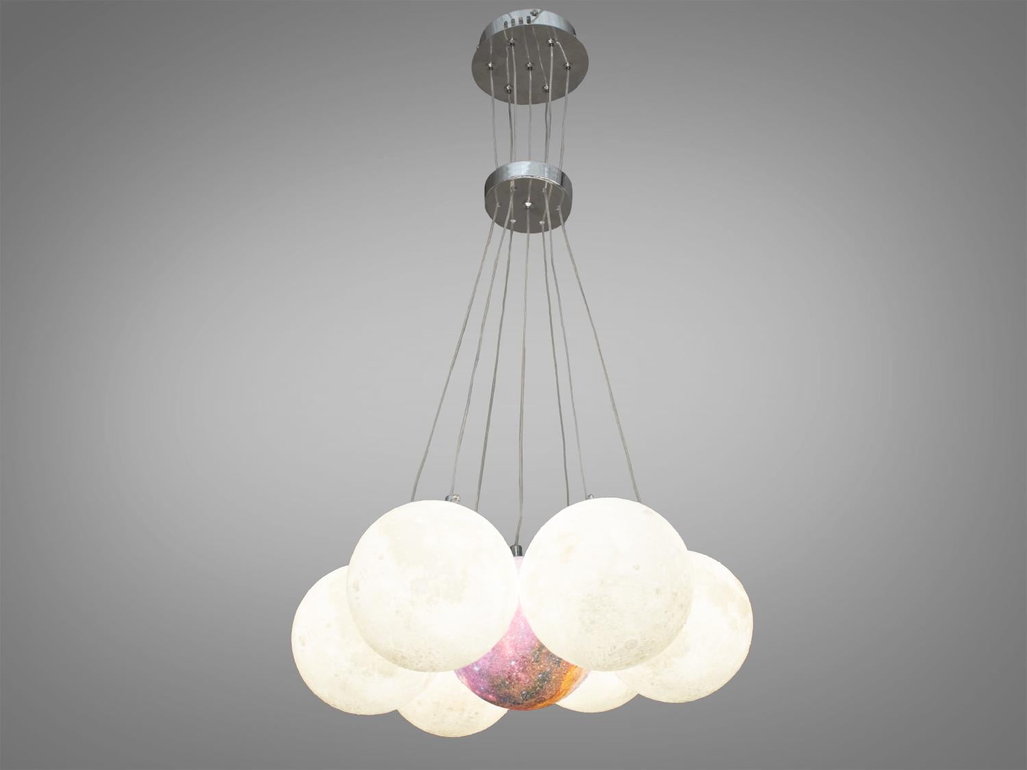 Люстра дизайнерская Планеты 7 шаров (H8008-7HR)