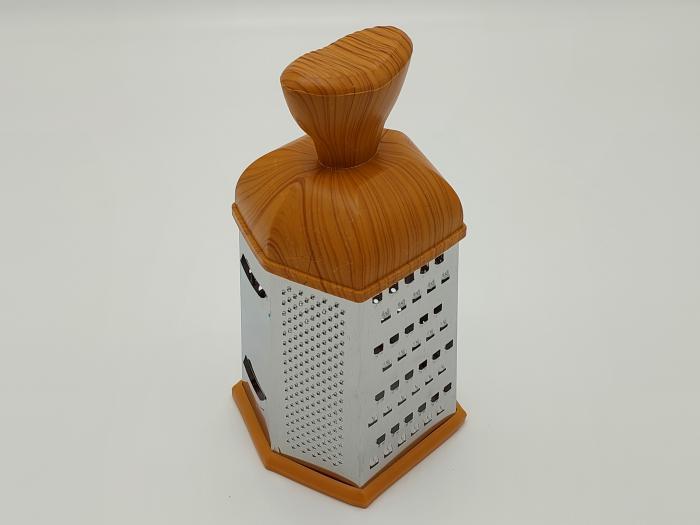 Терка кухонная шестисторонняя для овощей нержавеющая сталь 22 см (20256) - фото 3