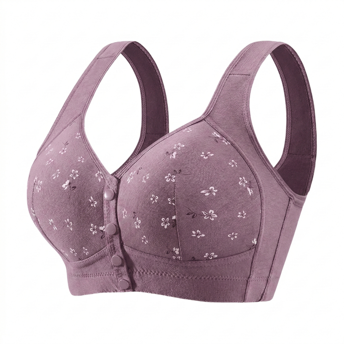 Бюстгальтер без косточек ClareBra на кнопках спереди L-XL Фиолетовый (3130)