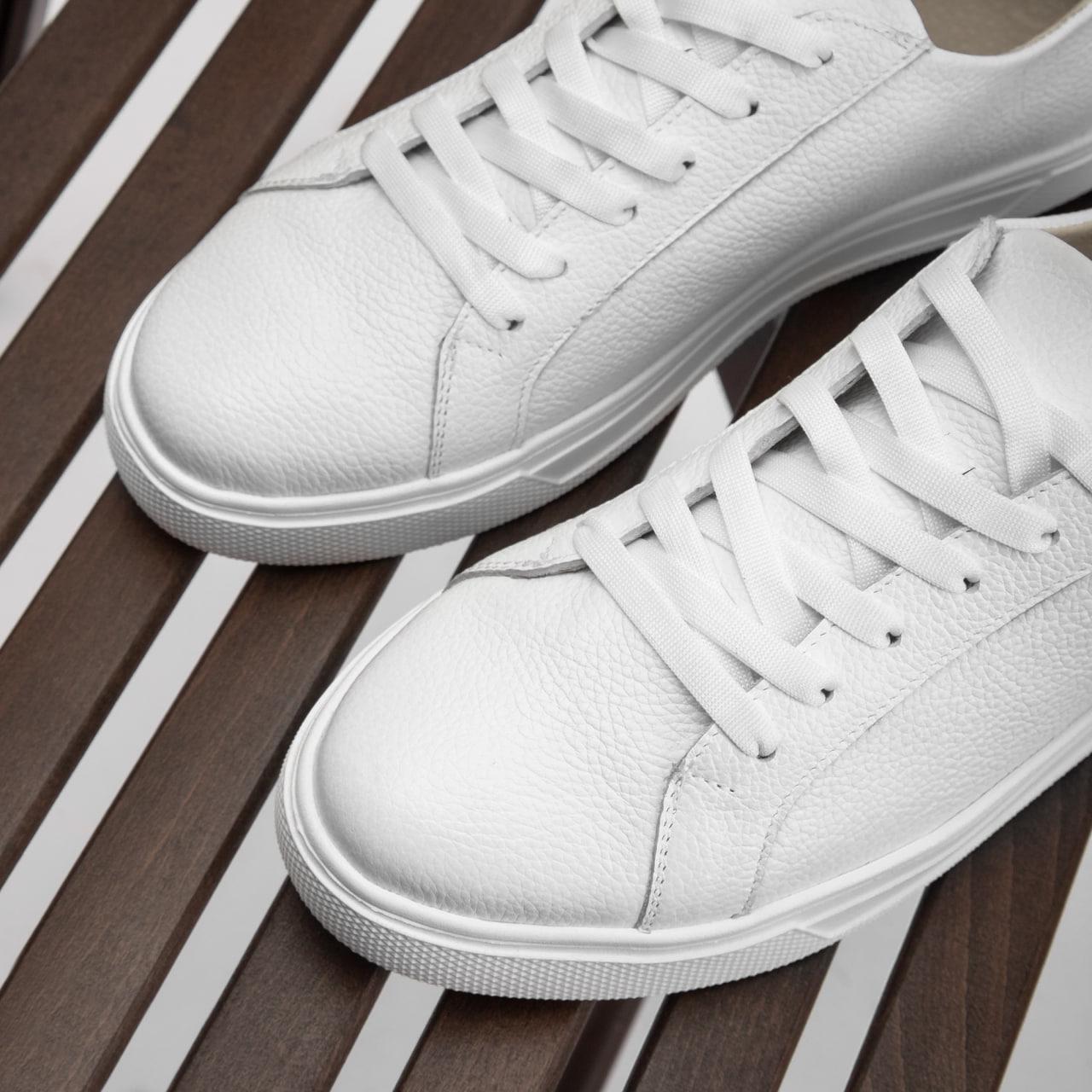 Кросівки чоловічі класичні Kindzer LUX 2202 з натуральної шкіри р. 38 Білий (220238) - фото 8 Кросівки чоловічі класичні Kindzer LUX 2202 з натуральної шкіри р. 38 Білий (220238) - фото 8