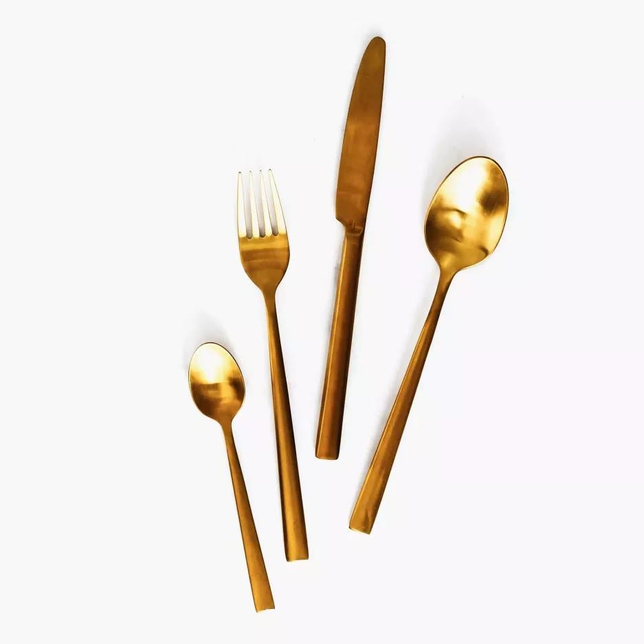 Набор столовых приборов DUKA ESTER 16 шт. Золотой (1213820)