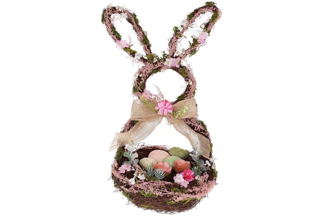 Декоративный пасхальный BonaDi Зайка-корзина 45 см (743-900)