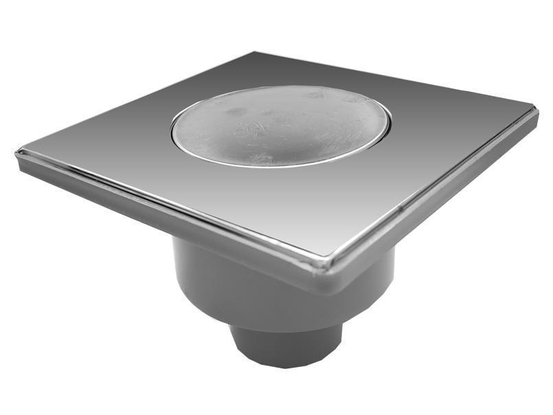 Трап душевой Mesateknik Drainer Клик-Клак из нержавеющей стали вертикальный 50 мм/150x150 мм (MTS 713)