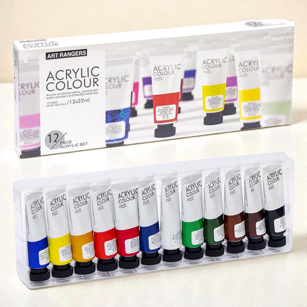 Акрилові фарби художні 22 мл 12 кольорів (37-112013)