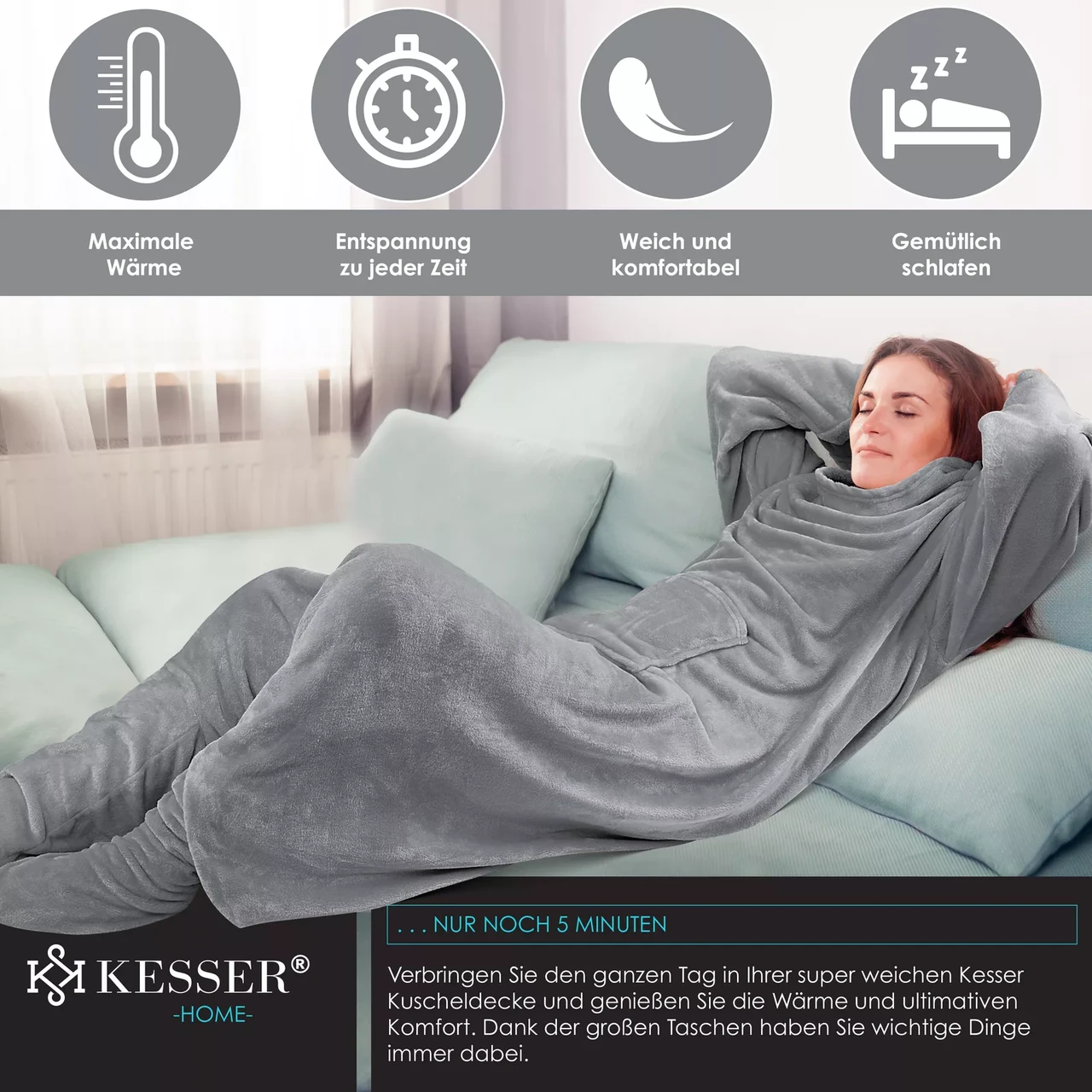 Ковдра-плед KESSER 200x140 см (225262457139gr-200x140) - фото 7 Ковдра-плед KESSER 200x140 см (225262457139gr-200x140) - фото 7