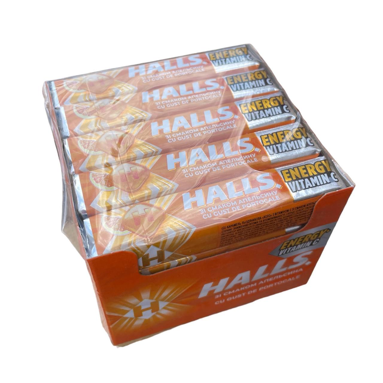 Леденцы Halls Апельсин блок 20 шт. (00000005870)