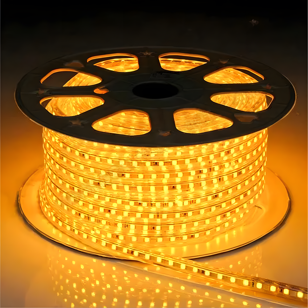 Светодиодная лента SMD 5050 80 м 60 LED на метр 220V статический режим IP44 Желтый
