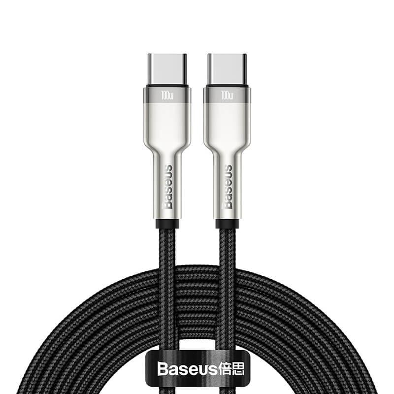 Кабель Baseus Type-C to Type-C Cafule Series Metal Data Cable 2 м 5A 100W PD CATJK-D05 Black (19b66f2a)