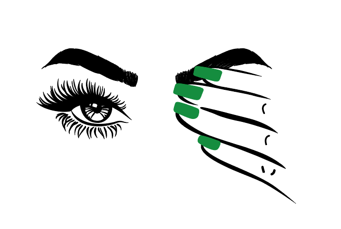 Наклейка интерьерная FroDecal Женственный взгляд 1000х600 мм Черный/Зеленый (fr00325_2_070_062)