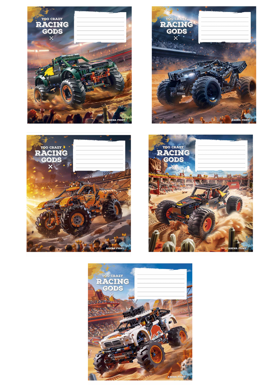 Тетради ученические Школьник Racing gods в клетку 12 л. 5 шт. ( 3469 4820006470432) - фото 1 Тетради ученические Школьник Racing gods в клетку 12 л. 5 шт. ( 3469 4820006470432) - фото 1