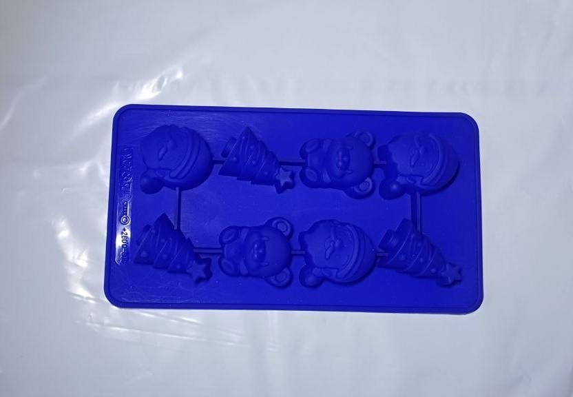 Силиконовая форма Новый год ассорти 8 шт. Синий (0e72722a)