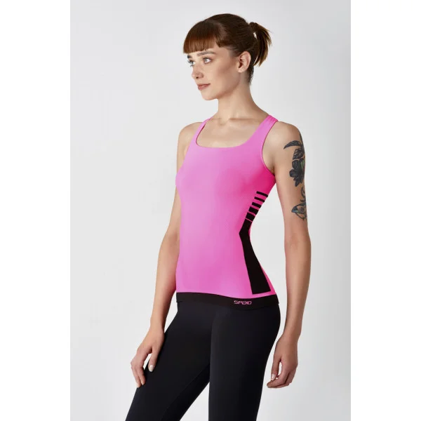 Спортивная майка женская Spaio Inforce Relay L Розовый флуо (5901282410707)