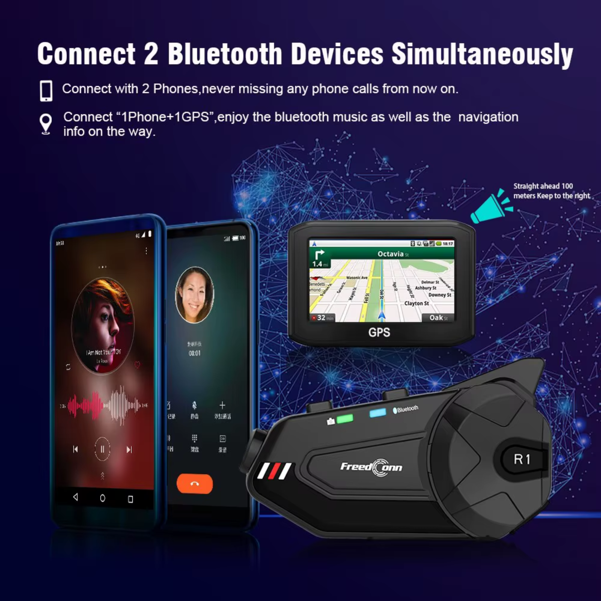 Мотогарнітура для шолома FreedConn R1 Plus Bluetooth з камерою (25860419) - фото 4 Мотогарнітура для шолома FreedConn R1 Plus Bluetooth з камерою (25860419) - фото 4