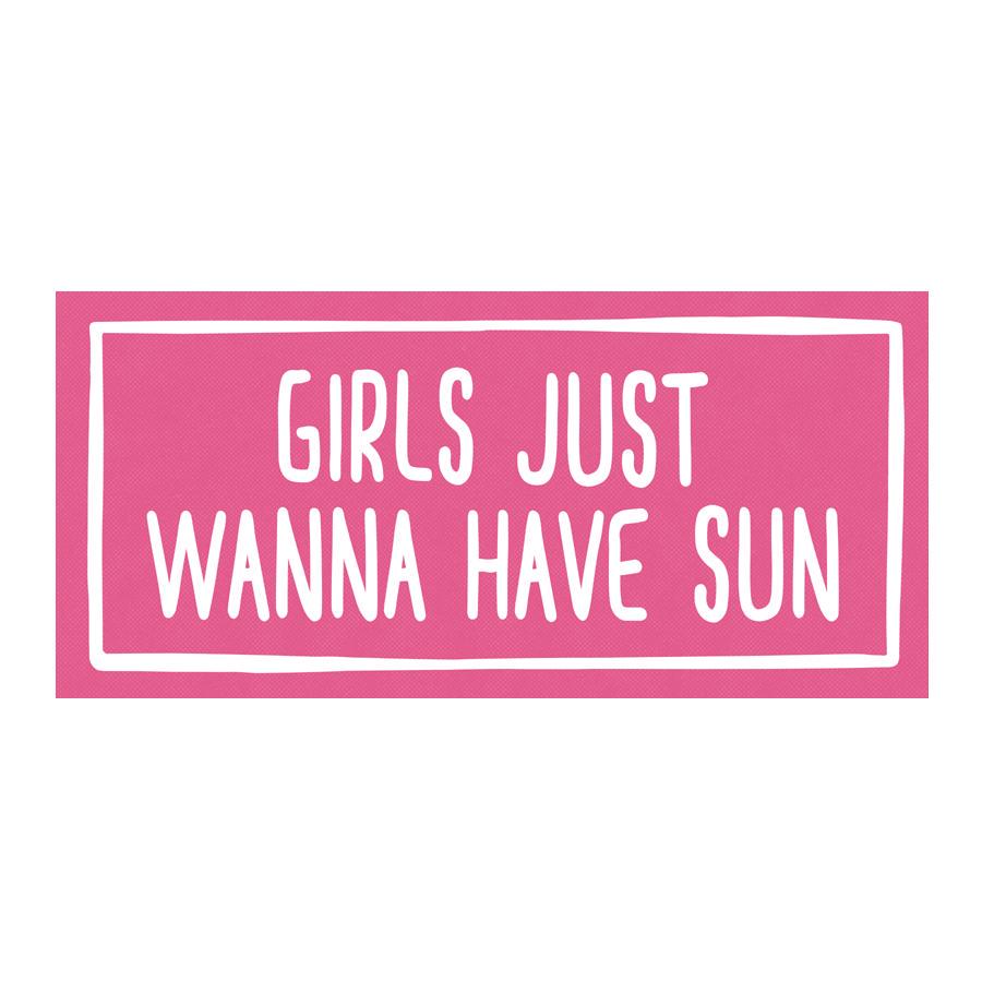 Полотенце с принтом Girls just wanna have sun 150х70 см (PLB_21J010)