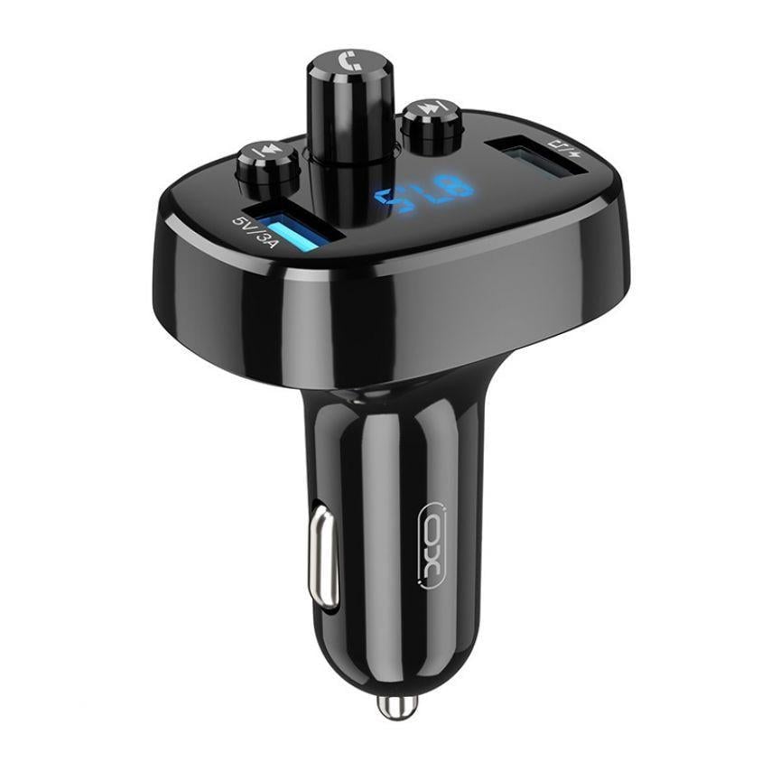 Адаптер автомобильный Xo FM-трансмиттер BCC02 2USB/3A Black