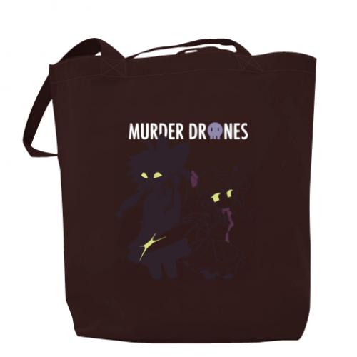 Шоппер Murder Drones 37x41 см Шоколадный (15980675-12-195185)