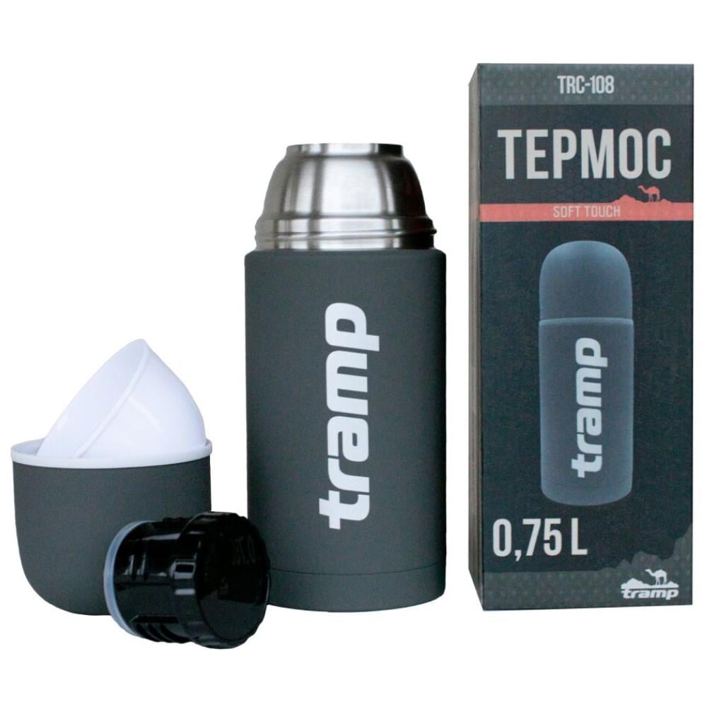 Термос Tramp Soft Touch 0,75 л Серый (TRC-108-grey) - фото 3 Термос Tramp Soft Touch 0,75 л Серый (TRC-108-grey) - фото 3