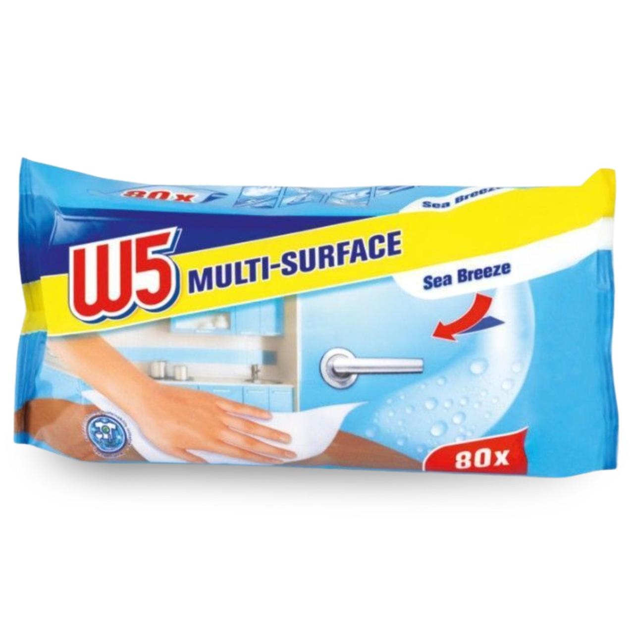 Серветки універсальні W5 Sea Breeze для прибирання 80 шт.