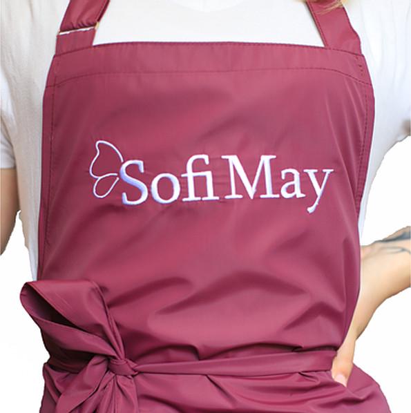 Фартух косметолога Sofi May з кишенею Бордовий - фото 5 Фартух косметолога Sofi May з кишенею Бордовий - фото 5