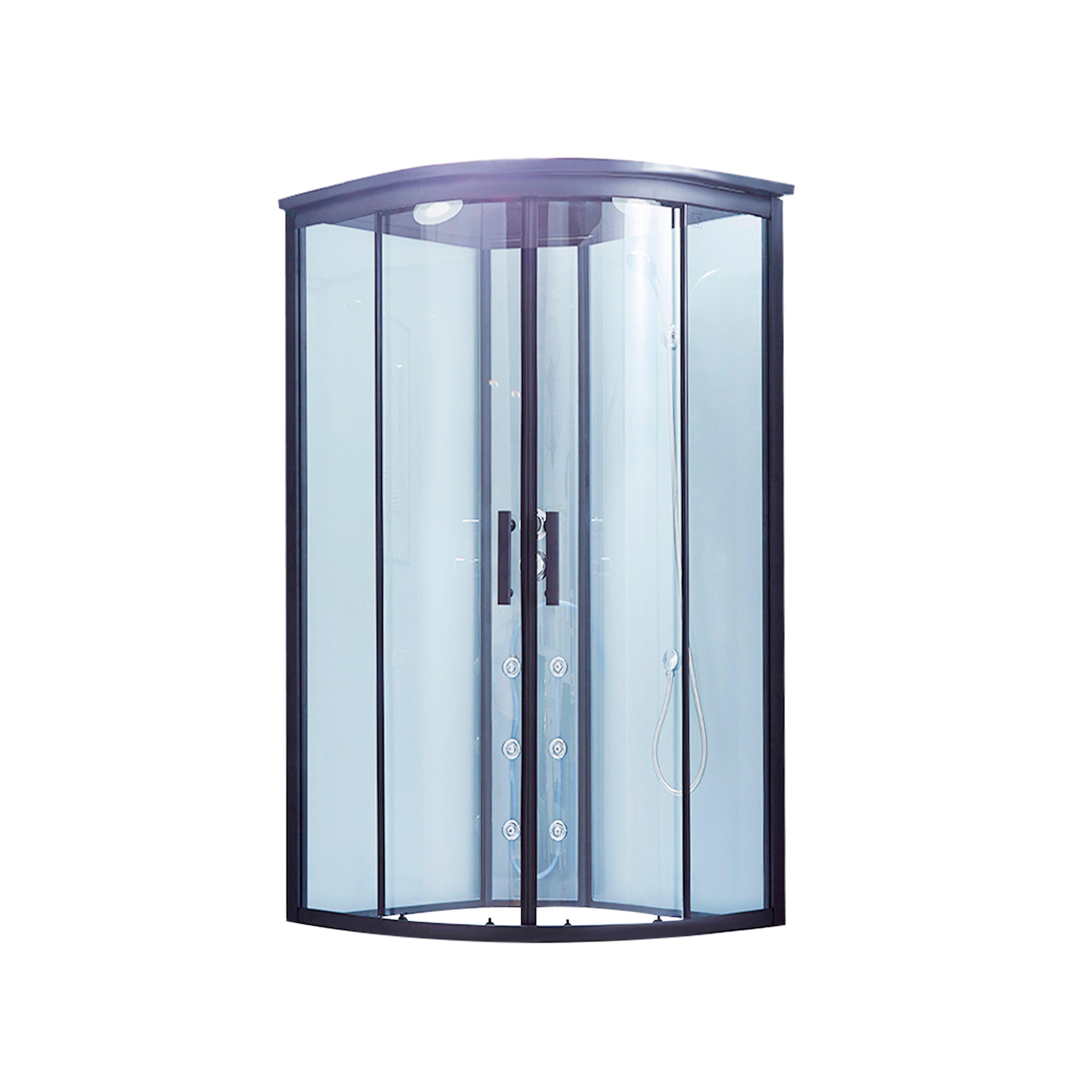 Гидромассажный бокс Lidz Majatek LMSBM9090BLAHIGHTR2 90x90x189 см Черный (125759) Гидромассажный бокс Lidz Majatek LMSBM9090BLAHIGHTR2 90x90x189 см Черный (125759)