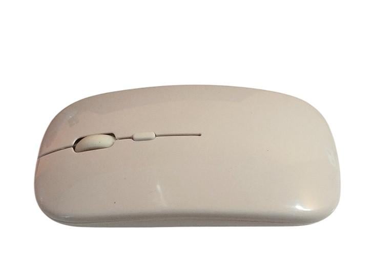 Мышка бесшумная перезаряжаемая компьютерная беспроводная Bluetooth USB Белый