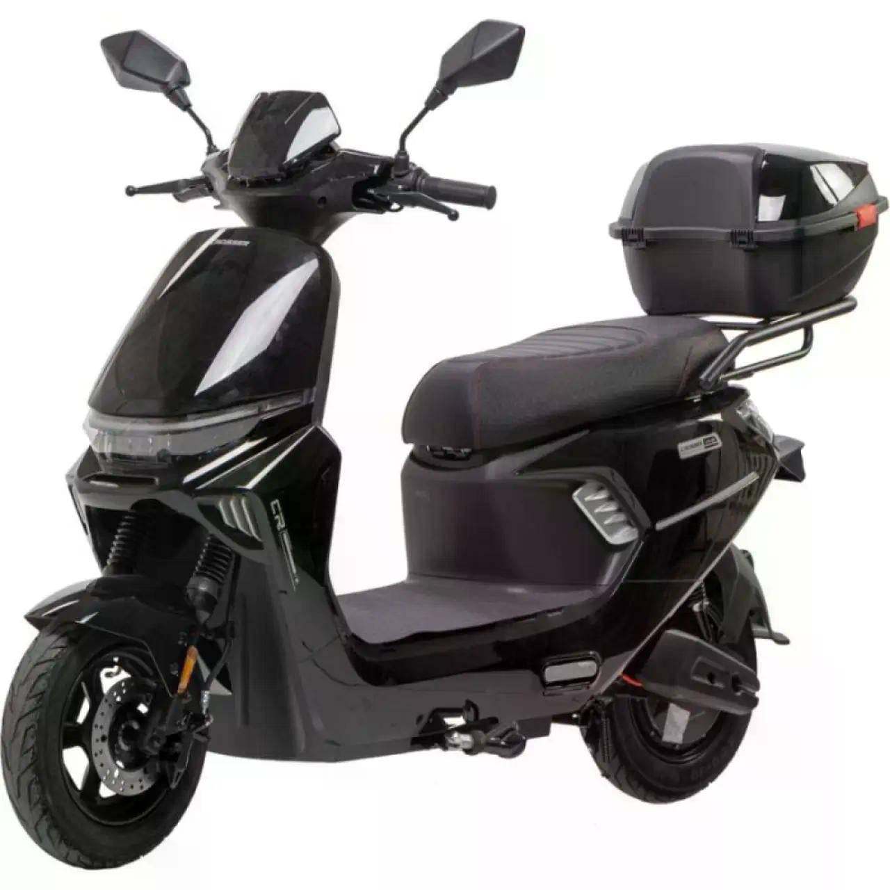 Електроскутер двомісний Crosser CR15 2500W 72V/24Ah кофр-багажник Чорний