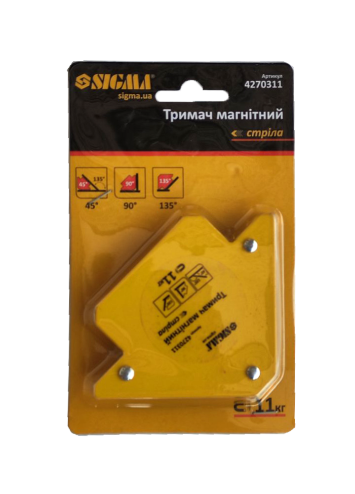 Магнитный держатель стрела 11 кг 75х75 мм (52241)