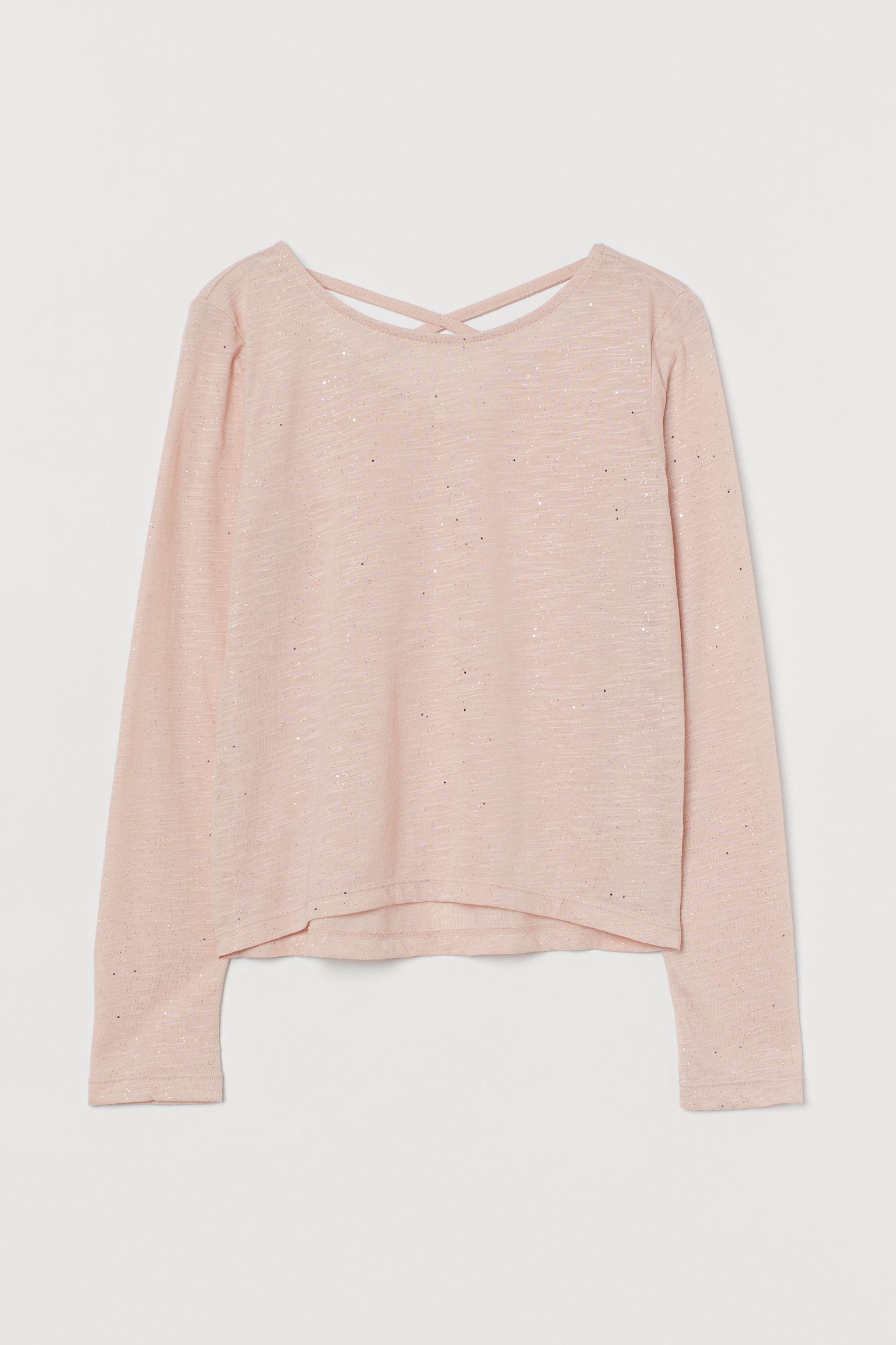 Лонгслив H&M 170 см Бледно-розовый (1612887809)