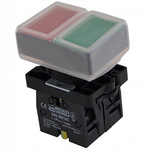 Кнопка Старт-Стоп АСКО-Укрем LAY5-EL9325 1NO+1NC 22 мм IP65 (A0140010205)