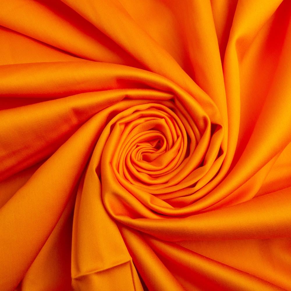 Ткань сатин для постельного белья V-7 130 гр/м2 210 ТС 240 см Оранжевый (25697)