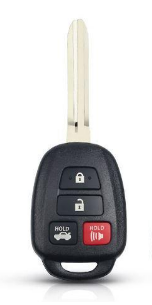 Корпус ключа Toyota Camry/RAV4/Highlander 4 кнопки лезвие TOY43