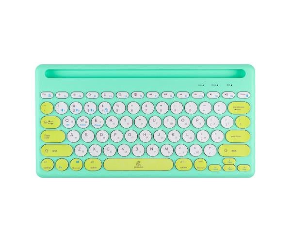 Клавиатура беспроводная JEQANG JB-333 dual-model charging Green