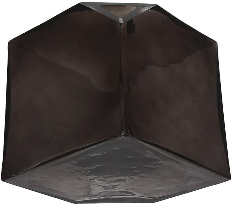 Ваза стеклянная Smoke Graphite Ромб 21x21x20 см Ваза стеклянная Smoke Graphite Ромб 21x21x20 см