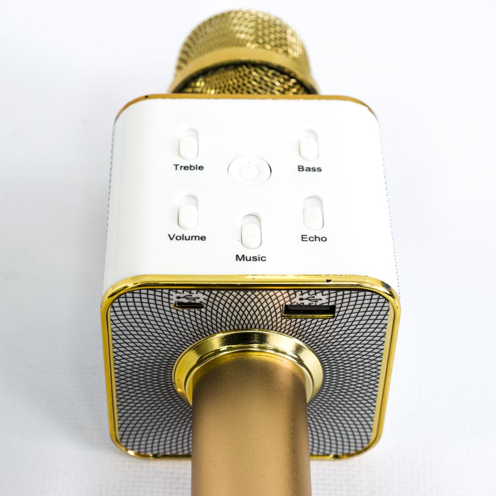 Детский микрофон Bluetooth DM Karaoke Q7 Золотой (1008643-Gold) - фото 2