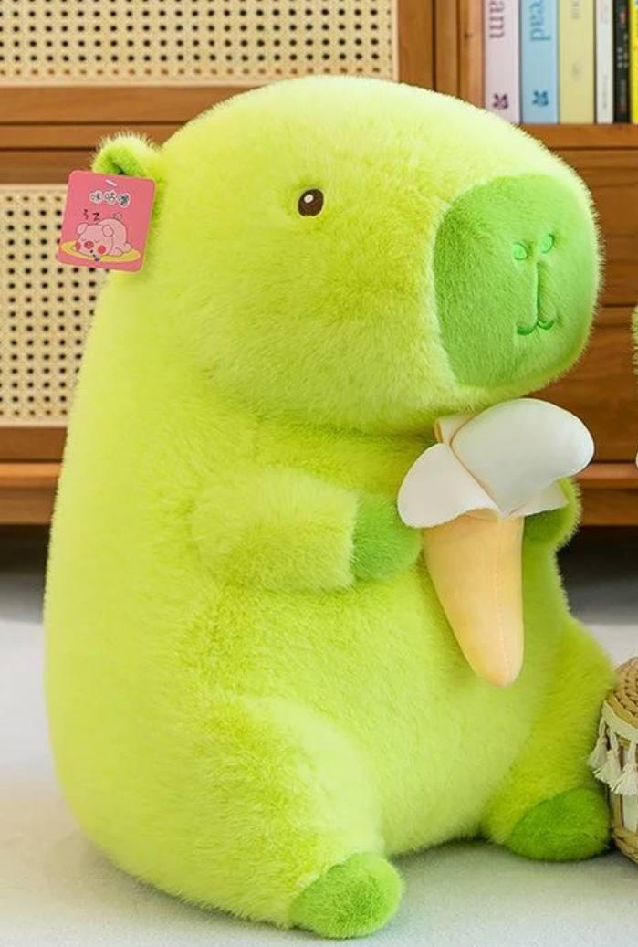 Мягкая игрушка объятия Капибара с бананом 32 см Зеленый (2601015257) - фото 6 Мягкая игрушка объятия Капибара с бананом 32 см Зеленый (2601015257) - фото 6