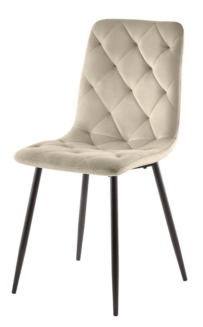 Кухонний стілець ANETTE з металевим каркасом Чорний/Оксамит Темний Бежевий (ANETTEDBE) Кухонний стілець ANETTE з металевим каркасом Чорний/Оксамит Темний Бежевий (ANETTEDBE)