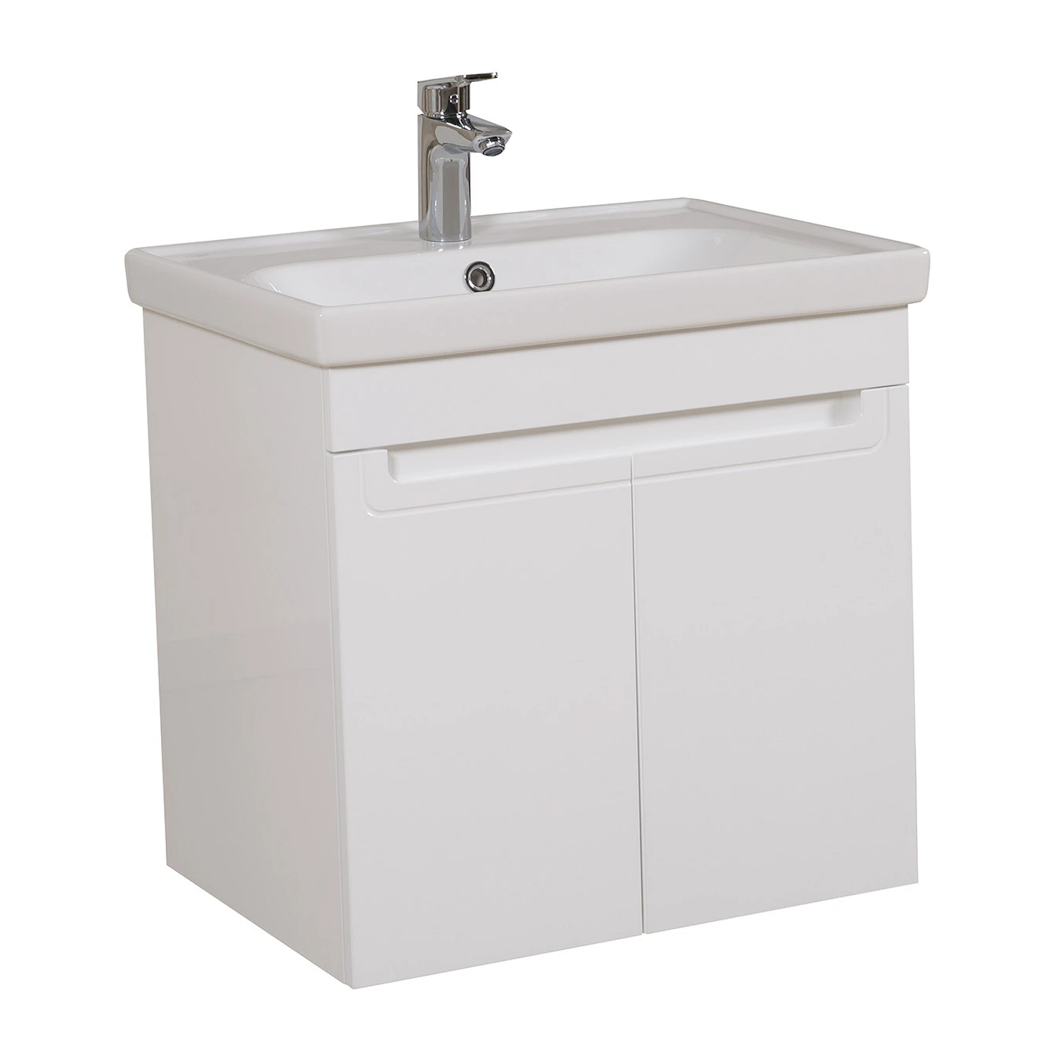 Тумба у ванну Aqua Rodos Омега 70x45 підвісна з умивальником CeraStyle Frame Білий (АР000040333)