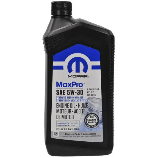 Моторное масло Mopar MaxPro GF-6A 5W-30 0,946 л (68518204aa)