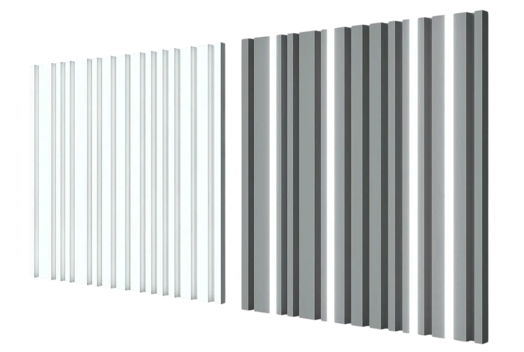 3D-панель гипсовая Баркод под покраску 500x500x20 мм Белый (30634979)