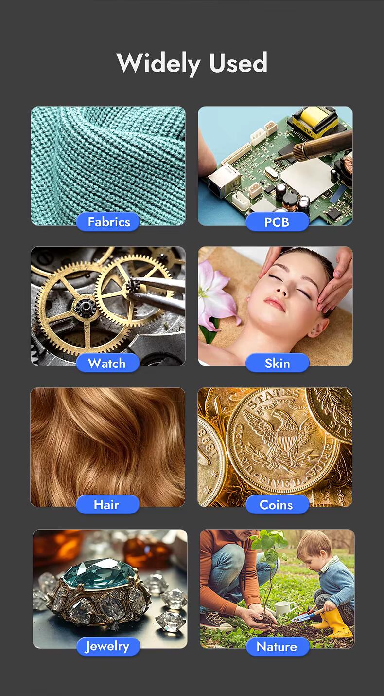 Мікроскоп цифровий RIEVBCAU DM7-Z01C монітор 4,3" 1500-кратний 1080P для паяння з 8 світлодіодами Black (DM7-Z01C) - фото 10