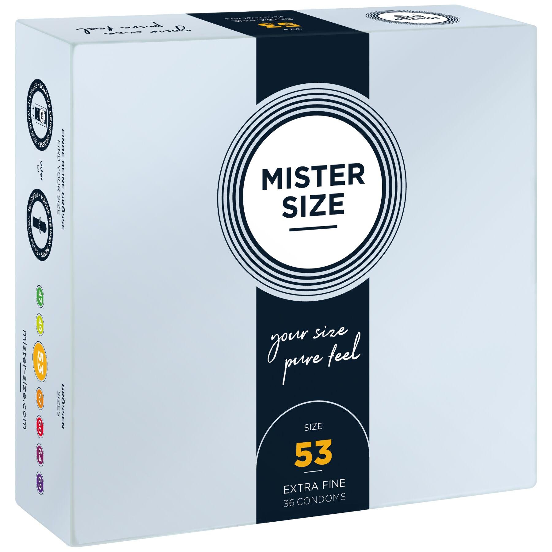 Презервативи Mister Size Pure Feel 0,05 мм р. 53 36 шт. (SO8051)