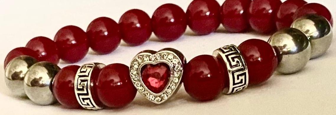 Браслет LITAURS натуральный камень гранат/гематит с металлическими вставками L 18-21 см (250406-1) - фото 7 Браслет LITAURS натуральный камень гранат/гематит с металлическими вставками L 18-21 см (250406-1) - фото 7