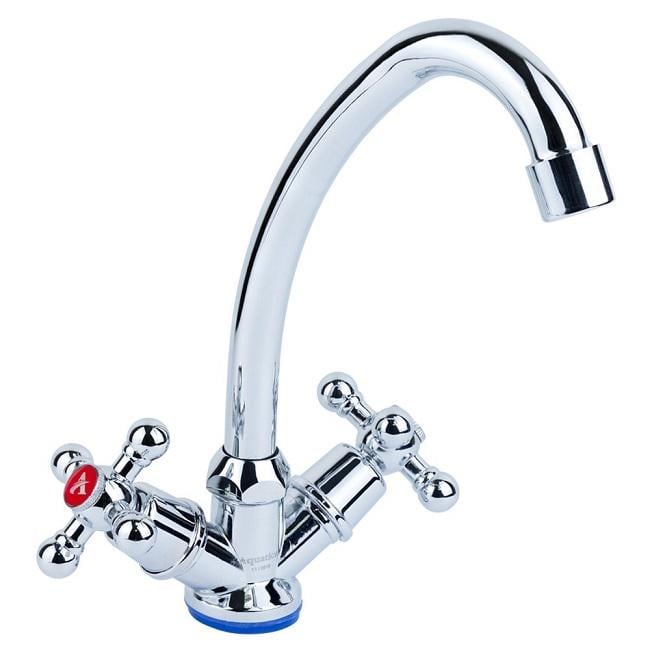 Змішувач для кухні AQUATICA QM-1B159C 9783100 двовентильний Хром (222528)