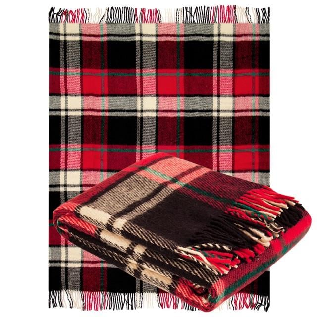 Плед вовняний вовняний 170х200 см Червоний - фото 1 Плед вовняний вовняний 170х200 см Червоний - фото 1