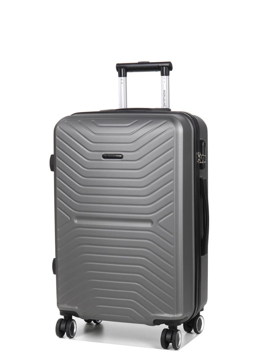 Чемодан Франция средняя Worldline M 66х43х27 см 65 л 3,4 кг Серый (625)