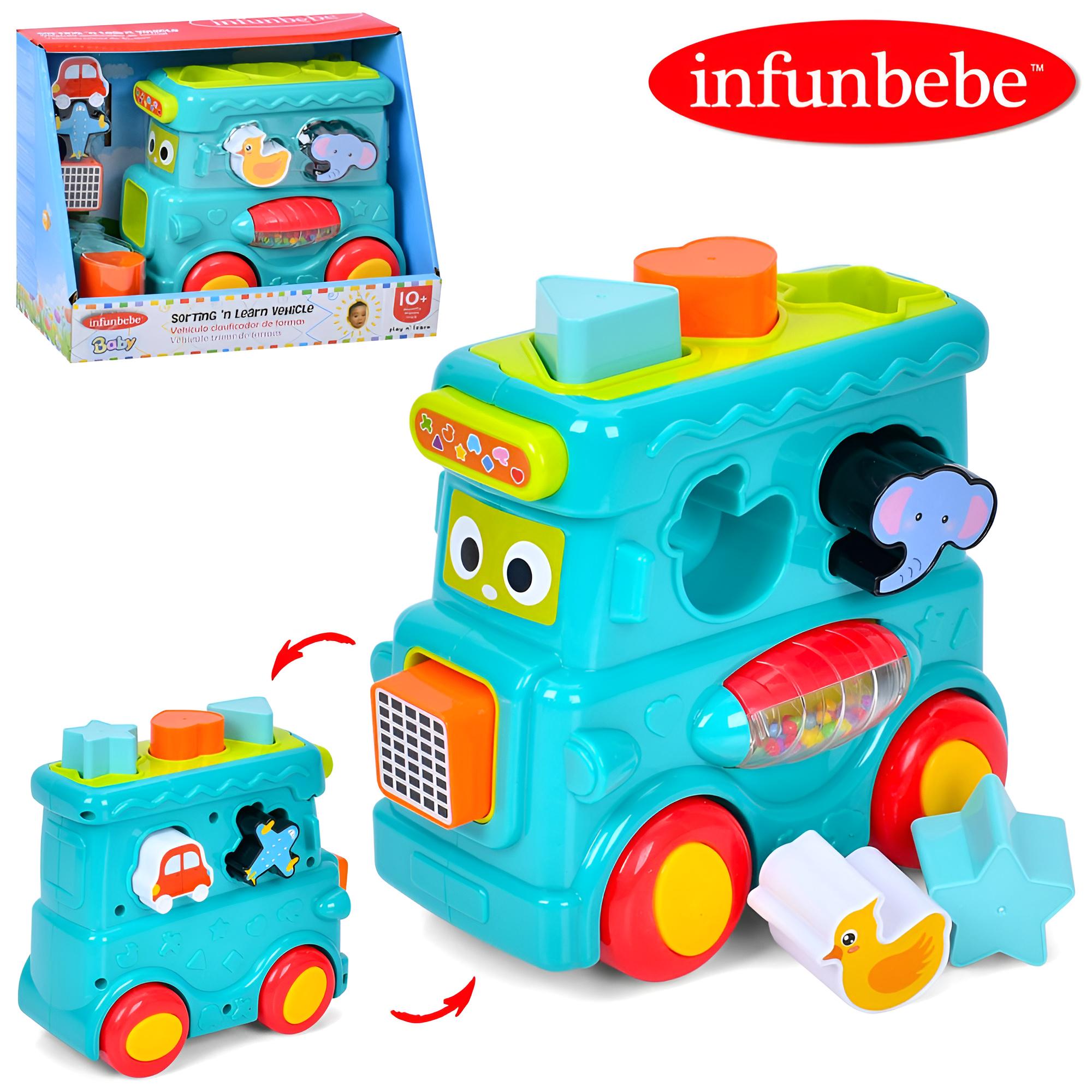Машинка-сортер Infunbebe с фигурками 16 см 8 шт. (PL2053)