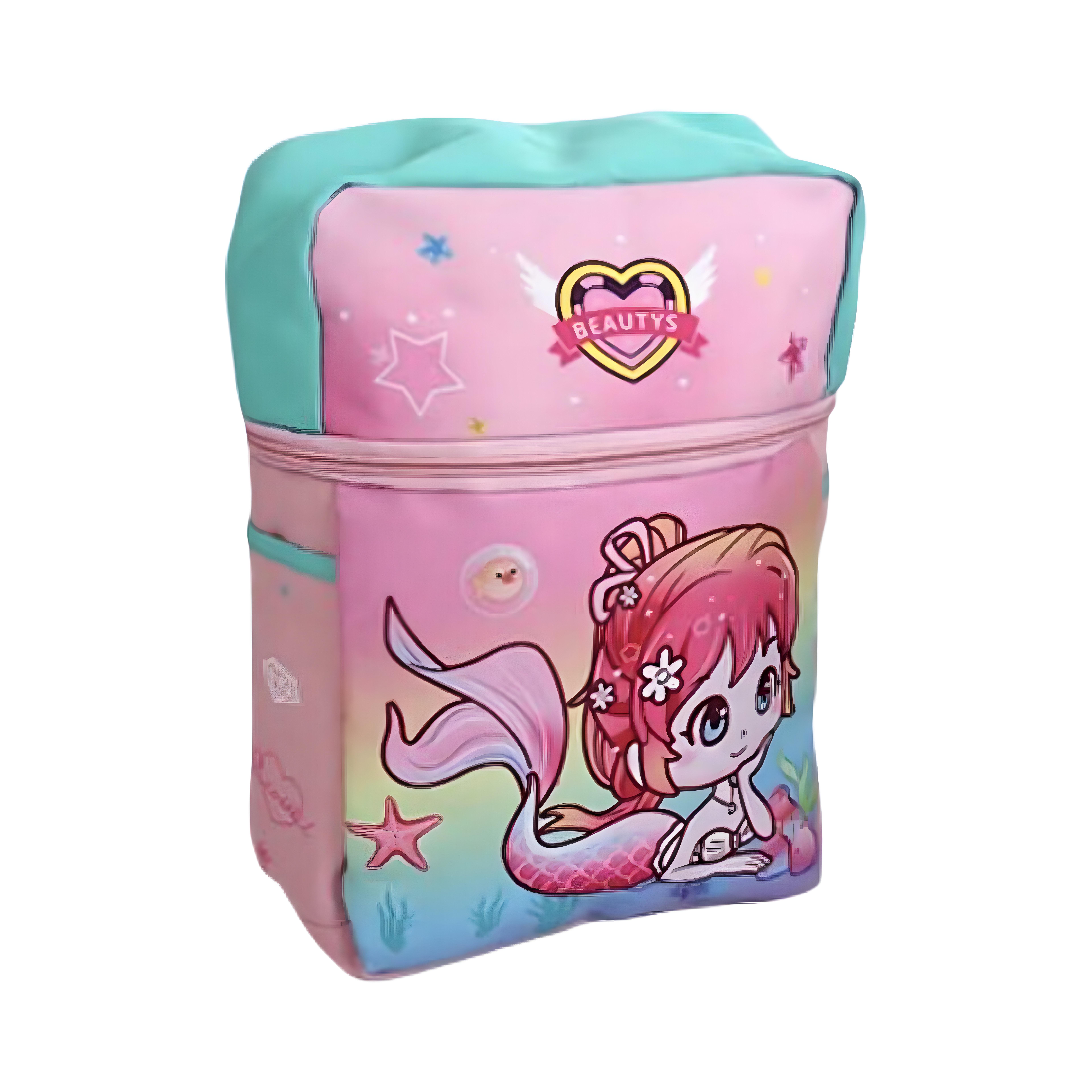 Рюкзак детский C 60565-2 с ярким 3D изображением русалки/боковыми карманами и мягкой эргономичной спинкой (28444767)