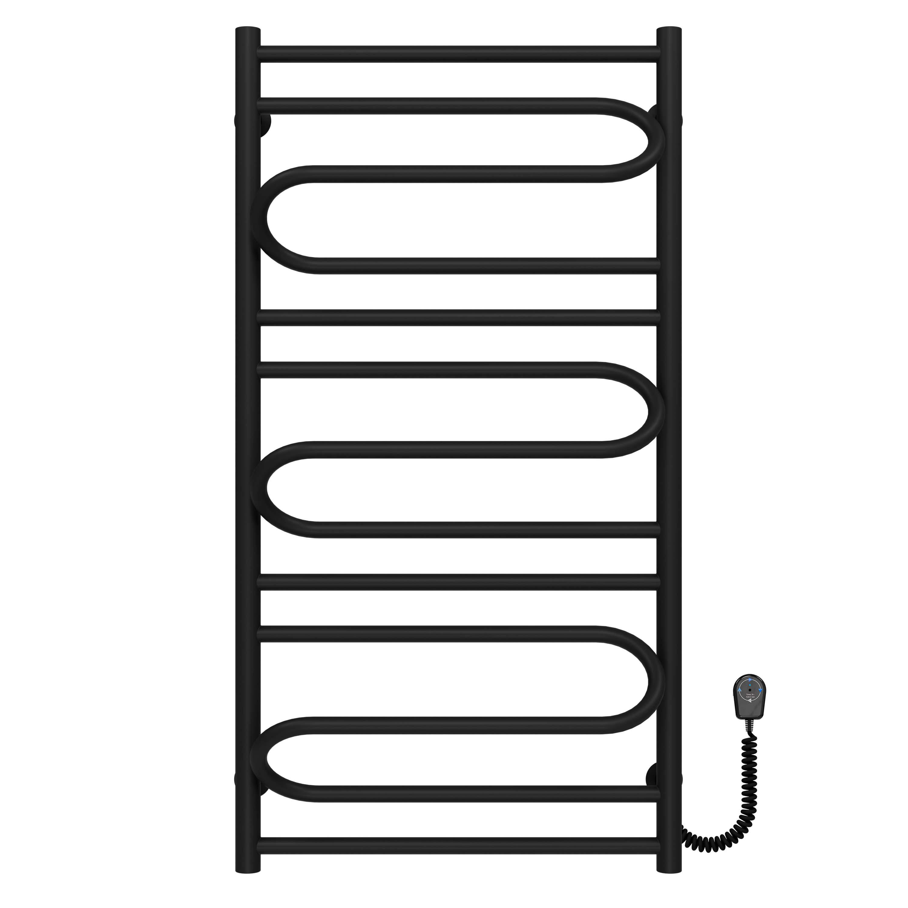 Полотенцесушитель электрический Deffi Вилла EF16 правое подключение нержавеющая сталь 500х1000 мм Черный (C.VP.100.50.EBL5)