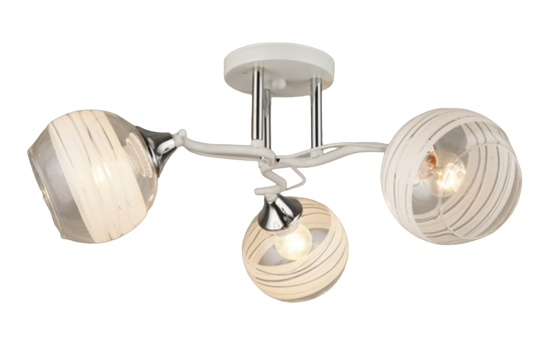 Люстра декоративна Valeso V W3046/3 на 3 плафони White/Chrome