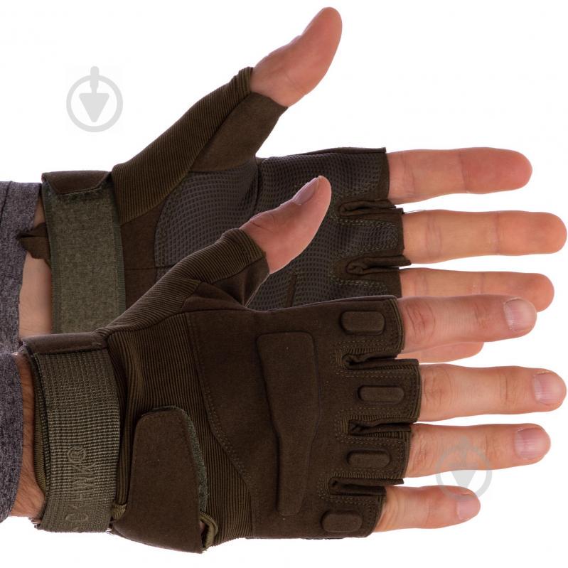 Перчатки армейские с открытыми пальцами BLACKHAWK BC-4380 (р-р L) Оливковый (PT0160)